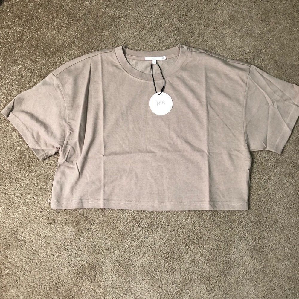 NIA basic tee crop top